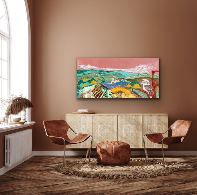Home among the vineyard - Art Print